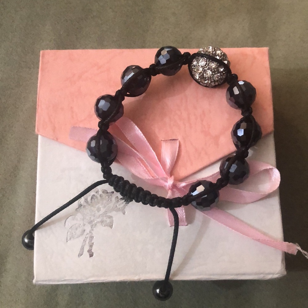 Shambala bracelet. Faceted crystals